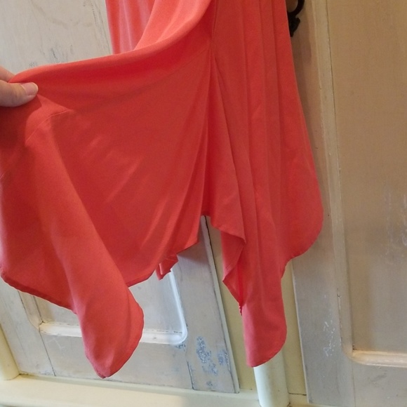 NWT Gianni Bini Midi Slip Dress Bright Orange - Picture 4 of 8